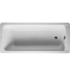 Duravit 700096000000092 D-Code 63" Drop-In Acrylic Soaking Bathtub with One Backrest Slope