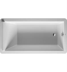 Duravit 700337000000090 Starck 66 7/8" Drop-In Acrylic Soaking Bathtub with One Backrest Slope