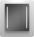 Robern AC3640D4P2L AIO Series 36" Two Door Mirrored Medicine Cabinet