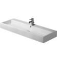 Duravit 04541200 Vero 47 1/4" Wall Mount Bathroom Sink with Overflow and Tap Platform in White Alpin
