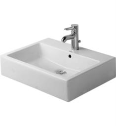 Duravit 04546000 Vero 23 5/8" Wall Mount Bathroom Sink with Overflow and Tap Platform in White Alpin