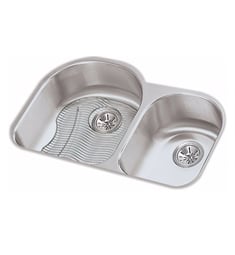 Elkay ELUH3119RDBG Harmony 7 1/2" Double Bowl Undermount Stainless Steel Kitchen Sink Right Side Small Bowl with Drain and Bottom Grid