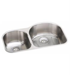 Elkay EGUH3119LDBG Harmony 31 1/4" Double Bowl Undermount Stainless Steel Kitchen Sink Left Side Small Bowl with Drain and Bottom Grid
