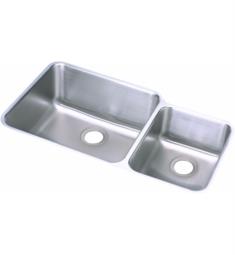 Elkay ELUH3520R Gourmet 35 1/4" Double Bowl Undermount Stainless Steel Kitchen Sink with Right Side Small Bowl