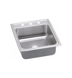 Elkay LRADQ202260 Gourmet 6" Single Bowl Drop In Stainless Steel Kitchen Sink with ADA Compliant