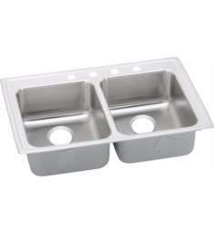 Elkay LRAD372260 Lustertone Classic 37" Double Bowl Drop In Stainless Steel Kitchen Sink in Lustrous Satin