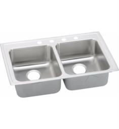 Elkay LRAD372265 Lustertone Classic 37" Double Bowl Drop In Stainless Steel Kitchen Sink in Lustrous Satin