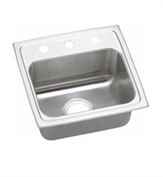 Elkay PSR1716 Pacemaker 16" Single Bowl Drop In Stainless Steel Kitchen Sink with Sound Guard Technology