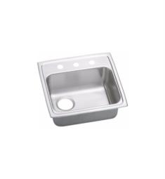 Elkay PSRADQ191955L Pacemaker 5 1/2" Single Bowl Drop In Stainless Steel Kitchen Sink with Drain at Rear Left