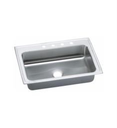 Elkay PSRS3322 Pacemaker 33" Single Bowl Drop In Stainless Steel Kitchen Sink with Drain at Center