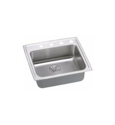 Elkay LRAD252165PD Gourmet 25" Single Bowl Drop In Stainless Steel Kitchen Sink with Prefect Drain and Rear Center