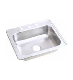 Elkay DW1012521 Dayton 6 5/8" Single Bowl Drop In Stainless Steel Kitchen Sink with Center Drain