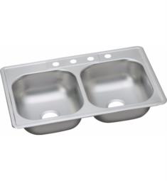 Elkay DD23322 Dayton 7 1/8" Equal Double Bowl Drop In Stainless Steel Kitchen Sink with Center Drain