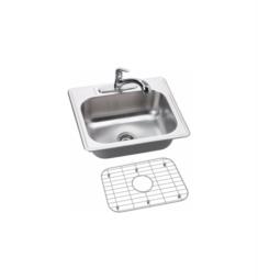 Elkay DSE125223DFBG Dayton 25" Single Bowl Drop In Kitchen Sink with Drain, Faucet and Bottom Grid