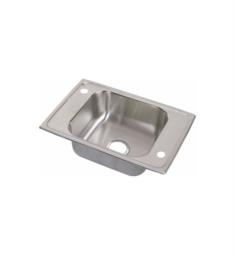 Elkay CDKR2517 Celebrity 25" Single Bowl Drop In Stainless Steel Classroom Kitchen Sink with Sound Guard Technology