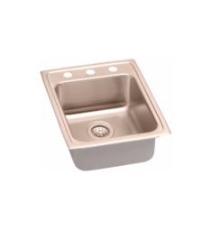 Elkay LRAD172250-CU Gourmet 5" Single Bowl Drop In CuVerro Antimicrobial Copper Kitchen Sink with ADA Compliant