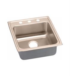 Elkay LRAD202245-CU Gourmet 4 1/2" Single Bowl Drop In CuVerro Antimicrobial Copper Kitchen Sink with ADA Compliant