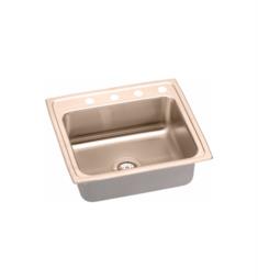 Elkay LRAD221945-CU Gourmet 4 1/2" Single Bowl Drop In CuVerro Antimicrobial Copper Kitchen Sink with ADA Compliant
