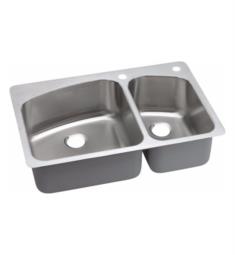 Elkay DPXSR2250R Dayton 22" Double Bowl Drop In/Undermount Stainless Steel Kitchen Sink with Right Side Small Bowl
