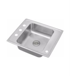 Elkay DRKR2220PD Lustertone Classic 22" Single Bowl Drop In Stainless Steel Classroom Kitchen Sink with Perfect Drain in Lustrous Satin