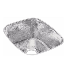 Elkay SCUH1416SH Gourmet 16" Single Bowl Undermount Stainless Steel Bar Kitchen Sink in Hammered Mirror