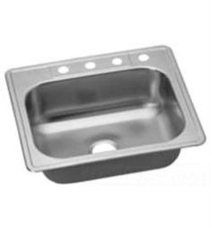 Elkay DPM125220 Dayton 25" Single Bowl Drop In Stainless Steel Kitchen Sink with Center Drain