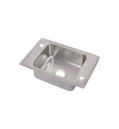 Elkay PSDKR2517 Pacemaker 25" Single Bowl Drop In Stainless Steel Classroom Kitchen Sink with Slotted Hole