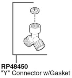 Brizo RP48450 RSVP Y-Connector with Gasket
