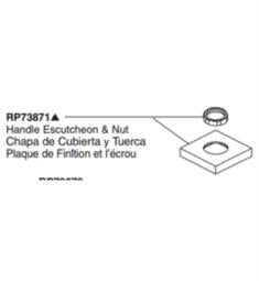 Brizo RP73871PC Siderna Handle Escutcheon and Nut in Chrome