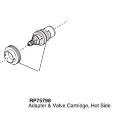 Brizo RP75798 Siderna Hot Side Adapter and Valve Cartridge