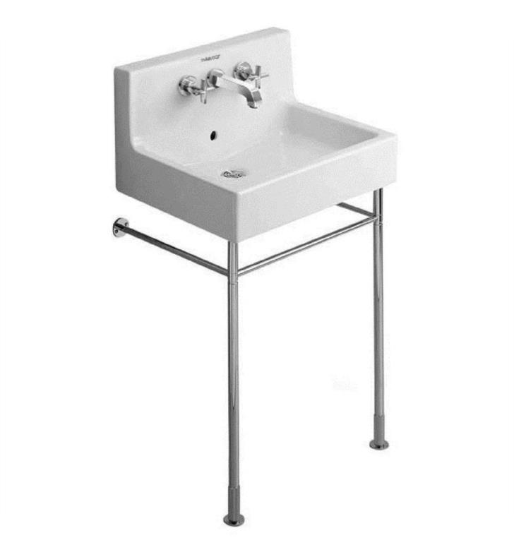 Duravit 0030631000 Vero 20 5 8 Metal Console Stand With 2 Adjustable Height For Bathroom Sink In Chrome - How To Adjust Height Of Bathroom Sink Stopper
