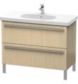 Duravit XL6517 X-Large 39 3/8" Floor Standing Single Bathroom Vanity with Two Drawers