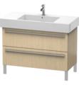 Duravit XL6544 X-Large 39 3/8" Floor Standing Single Bathroom Vanity with Two Drawers
