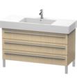 Duravit XL6555 X-Large 47 1/4" Floor Standing Single Bathroom Vanity with Three Drawers