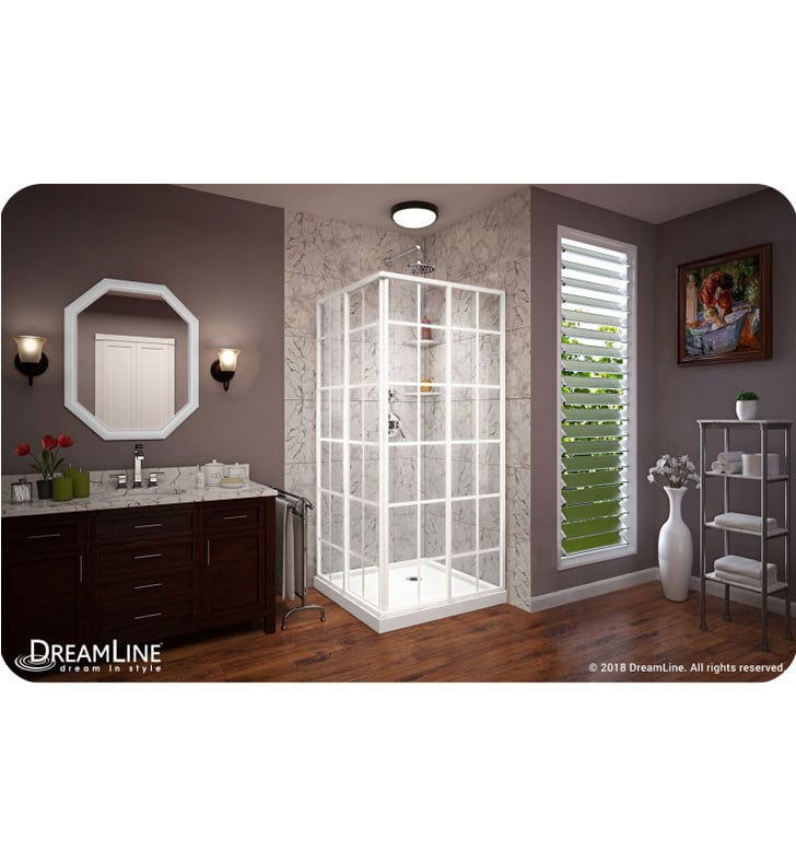 DreamLine DL-6789-09 French Corner 36x36 Shower Enclosure and Base Kit, Black