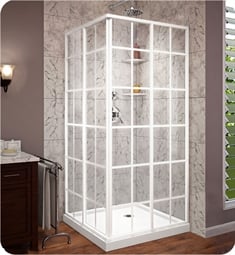 DreamLine DL-6789 French Corner Shower Enclosure and Shower Base Kit 36 in. W x 36 in. D x 74.75 in. H