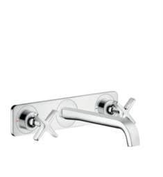 Hansgrohe 36115001 Axor Citterio E 9 1/8" Double Handle Wall Mount Bathroom Faucet Trim with Base Plate