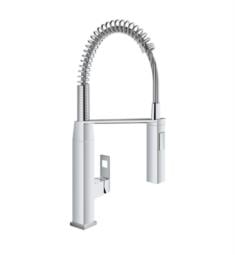 Grohe 31401 Eurocube 21 5/8" One Handle Deck Mounted Pre-Rinse Kitchen Faucet with 2 Function Toggle Sprayer