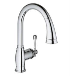 Grohe 33870 Bridgeford 14 1/8" One Handle Deck Mounted Kitchen Faucet with Locking Push Button Control