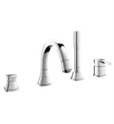 Grohe 19936000 Grandera 10" Four Hole Widespread/Deck Mounted Roman Tub Filler with Handshower