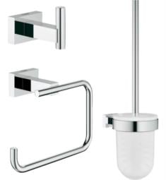 Grohe 40757001 Essentials Cube Wall Mount Bathroom Accessory Set in Chrome