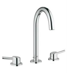 Grohe 20217 Concetto 6 1/8" Double Handle L-Size Deck Mounted/Widespread Bathroom Faucet with Grohe EcoJoy Technology