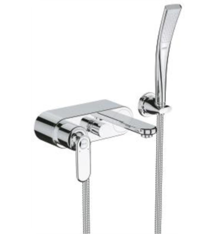 Grohe 32196000 Veris 6 1 8 Single Handle Wall Mount Bathroom Faucet With Handshower - Grohe Wall Mount Faucet Installation