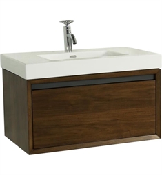 Fairmont Designs 1505-WV3018 M4 28 7/8" Wall Mount Single Bathroom Vanity with One Drawer in Natural Walnut