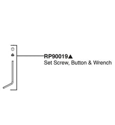 Brizo RP90019 Litze Set Screw, Button and Wrench