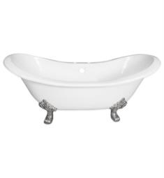 Cambridge Plumbing DES Cast Iron Double Ended Slipper Tub 72" X 31" with 7" Deck Mount Faucet Drillings
