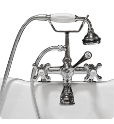 Cambridge Plumbing CAM463-2 13" Deck Mount British Telephone Faucet with Hand Held Shower for Clawfoot Bathtub