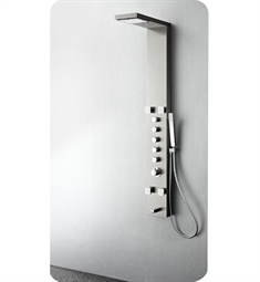 Fresca FSP8006BS Verona Shower Massage Panel with Thermostatic Valve and Stainless Steel Body in Brushed Silver