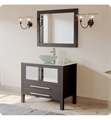 Cambridge Plumbing 8111-B 36" Free Standing Wood & Glass Single Vessel Sink Bathroom Vanity Set in Espresso