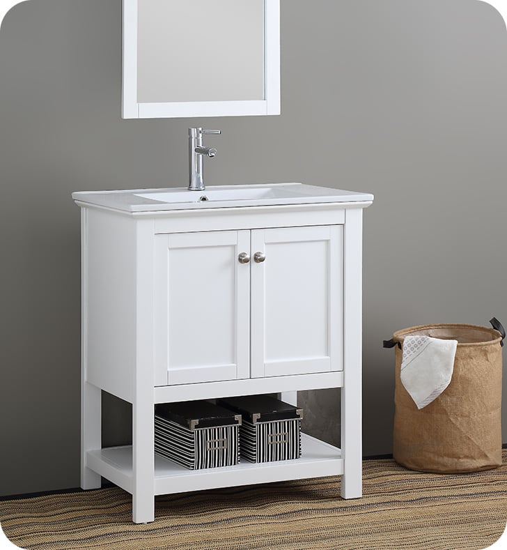 Fresca Fcb2305wh I Manchester 30 White, 30 Bathroom Vanity With Sink
